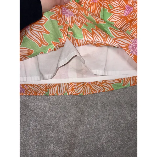 Lilly Pulitzer Fayette Avocado Green Crush Cotton Lawn Skirt‎ 4 - Image 2