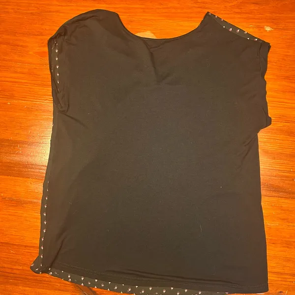 Papermoon Black Sleeveless Blouse with Pink Dot Print - Image 2