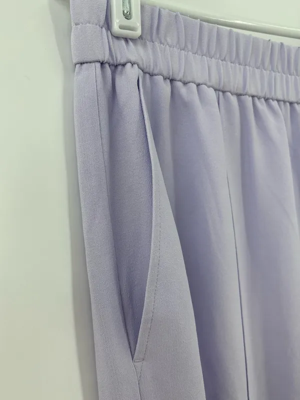 Eileen Fisher Crisp White Wide-Leg Elastic Waist Pants - Image 6