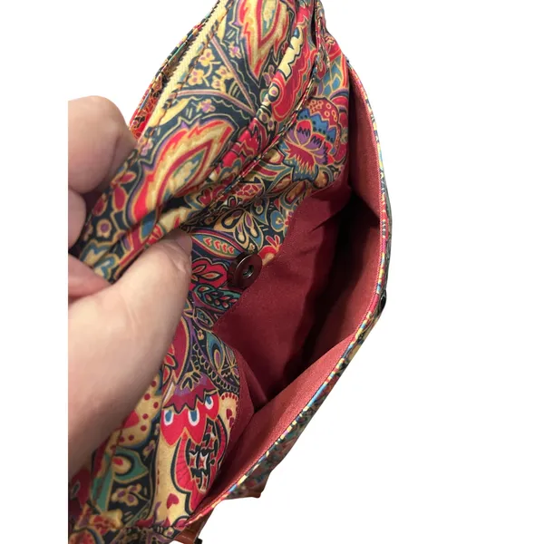 Baosha Floral Paisley Canvas Messenger Bag Brown Faux Leather Crossbody Satchel - Image 14