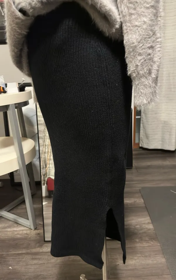 Black Princess Polly Skirt Midi Slit - Image 4