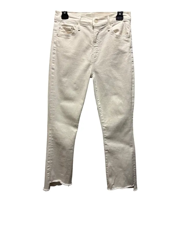 Mother The Insider Crop Step Fray Cream Puffs Jeans Size 29 - Image 5