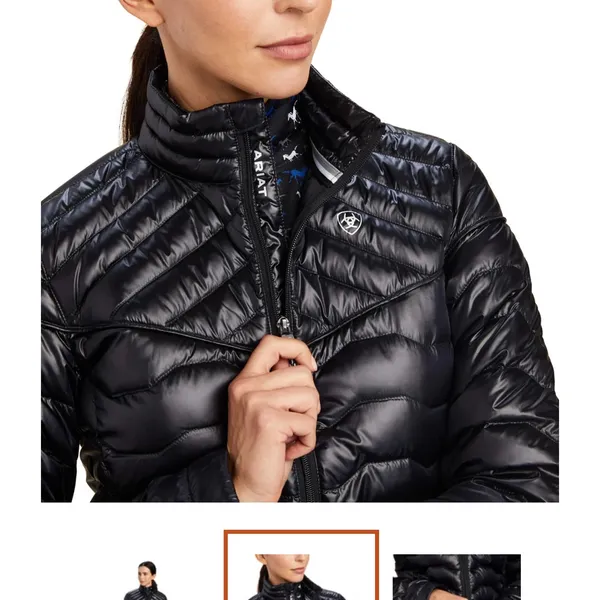 Ariat Tek Down Jacket Women's XS Puffer Full Zip Black - Image 4