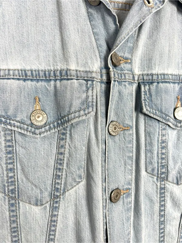 Levi’s Type III Short Sleeve Denim Jumpsuit Light Wash Small - Image 9