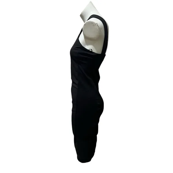 Zara Women's Black Bodycon Knee Length Dress Size M Sleeveless - Image 3