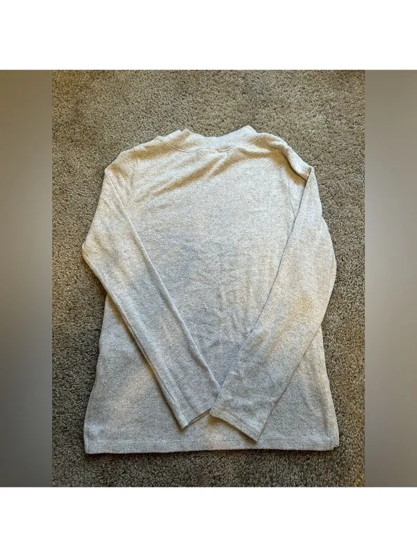 H&M Turtleneck Sweater Fine Knit Cream White XS - Image 7