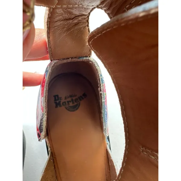 Rare Vintage Dr. Martens Bessie Psychedelic Tattoo Koi Wedge Platform Sandals 11 - Image 8