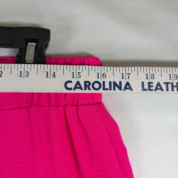 Cato Hot Pink Tiered Palazzo Pant Wide Leg Elastic Waist Lightweight Trouser Med - Image 8