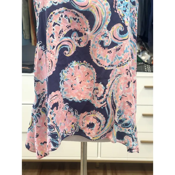 Lilly Pulitzer Women's 100% Silk Racerback For The Halibutt Malie Tank Multi S - Image 5