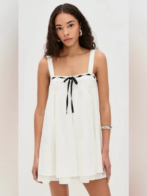REFORMATION NWT Shai White Mini Dress 4 - Image 2