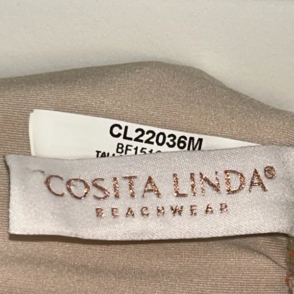 Cosita Linda Beachwear Metallic One Piece Swimsuit Size S - Image 4
