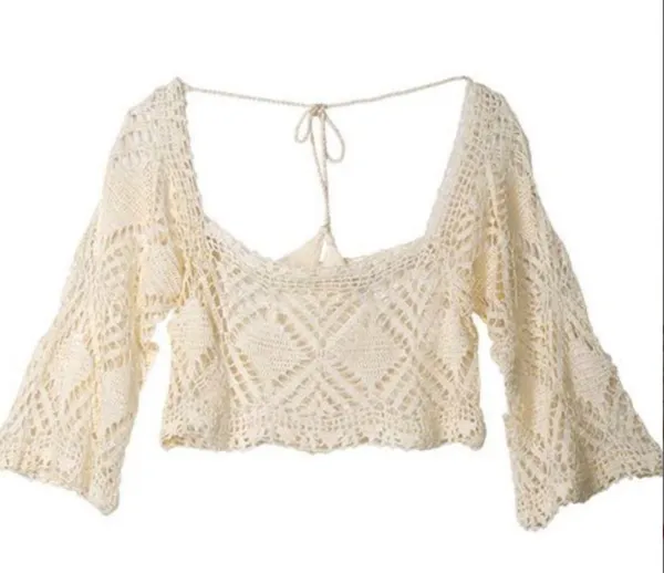 L*Space 🔥 Cody Swim Coverup Crochet Sweater🔥- M/L NWOT - Image 6