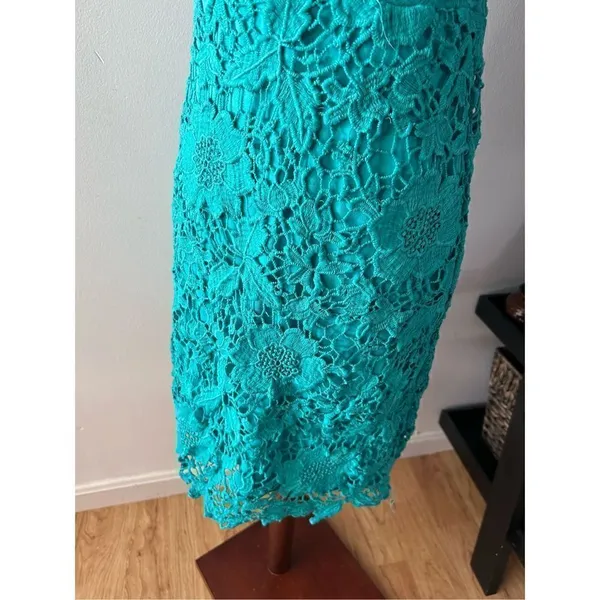 Green lace dress size small wedding guest - Image 2