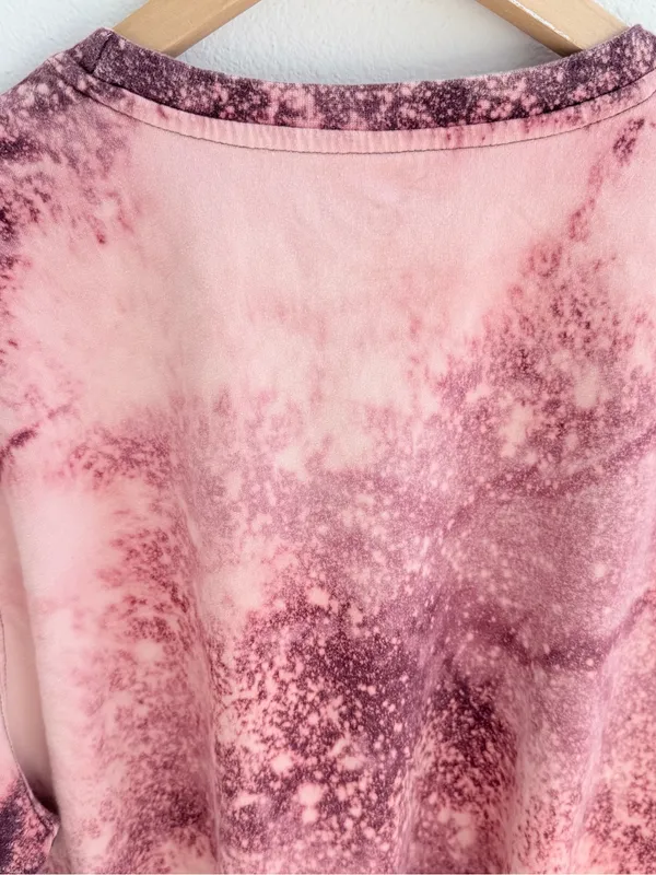 Custom Bleached Pocket Tee Pink Size XXL - Image 9