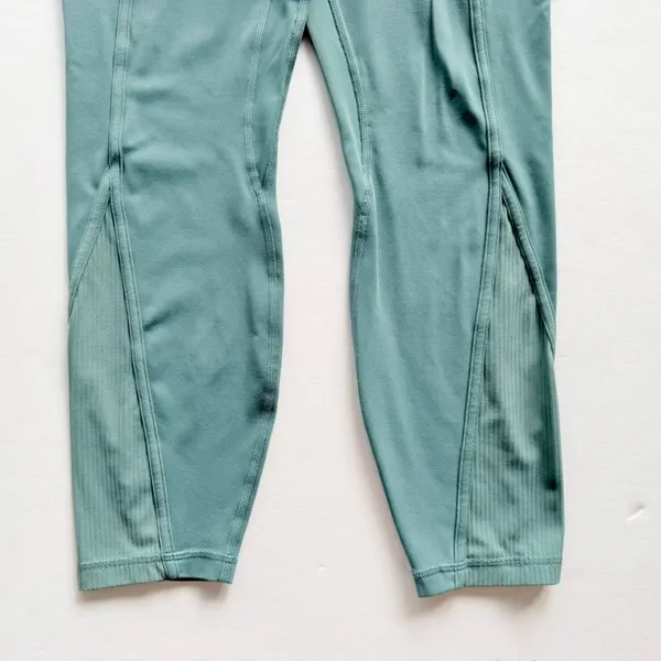 Lululemon Align Pant Ribbed Panel High Rise 25" Tidewater Teal Size 8 Yoga Gym - Image 6