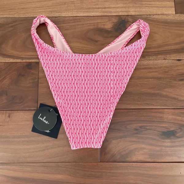 Lulus Nova Pink Geo Print Bikini Bottom‎ Size M - Image 5