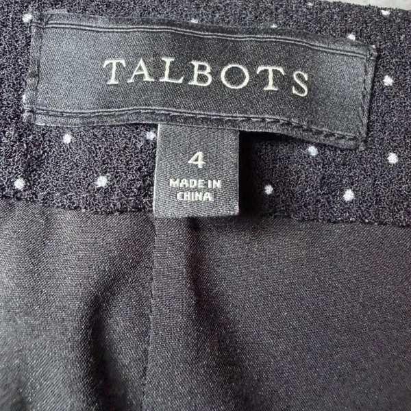 Talbots Womens Size 4 Black Polka Dot Skirt Knee Length Professional Casual - Image 4