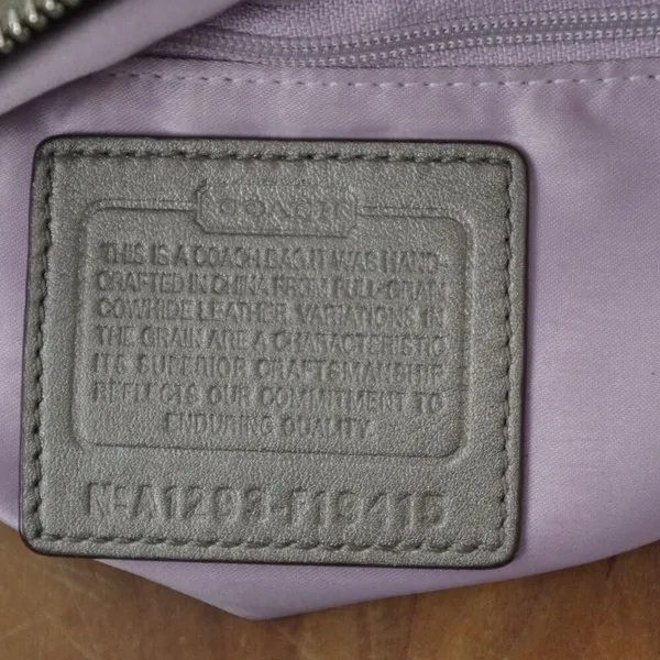 Coach F19415 Metallic Leather Signature Embroidered Shoulder Bag - Image 2