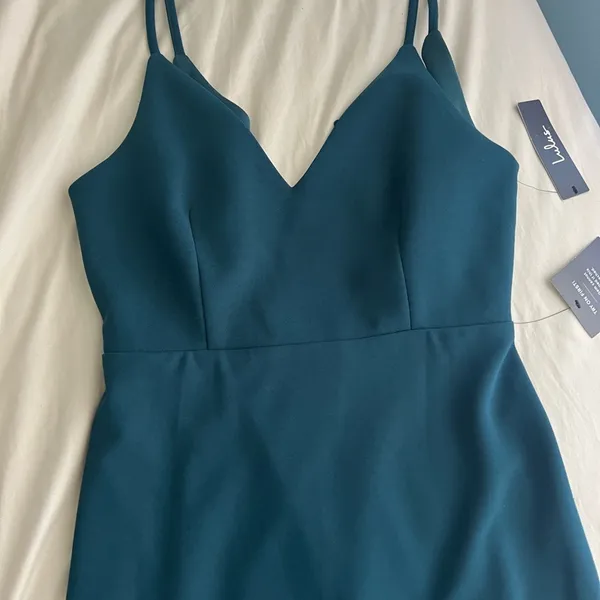 NEW Lulu’s Elegant Forest Green Evening Gown - Image 2