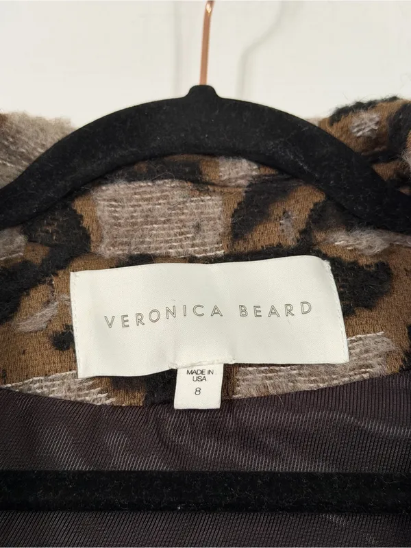 Veronica Beard Alpaca Wool Blend Long Textured Coat Jacket - Image 5