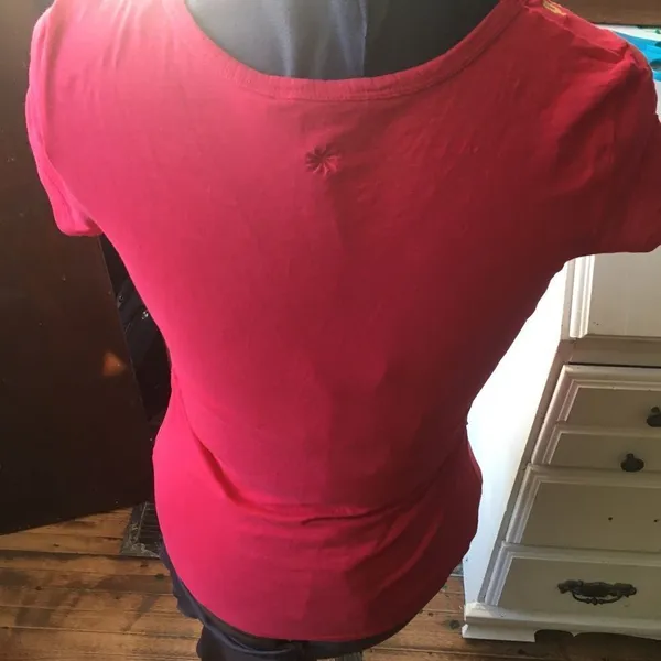Athleta Embroidered flower neckline T-shirt - Image 2