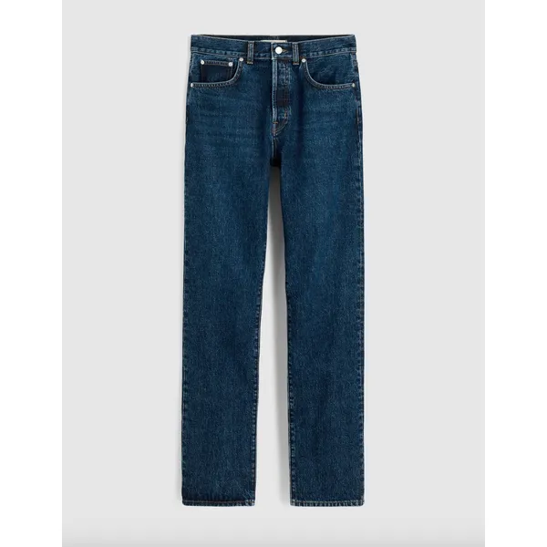 Madewell The Longline Straight Jean Mckinney Wash Dark Blue Rigid US 25 - Image 6