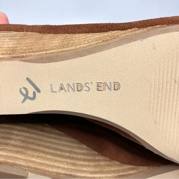 Lands End suede wedge booties size‎ 9 - Image 6