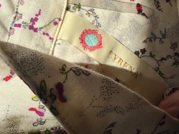 Anthropologie Cyrena Mixed Floral Print High Lo Button Down Linen Blend Top L - Image 10