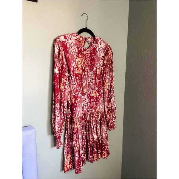 Free People Heartbeats Mini Dress Size S Red - Image 3