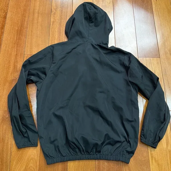 Brandy Melville Windbreaker Women Black Malibu‎ California Graphic Hoodie OS - Image 8