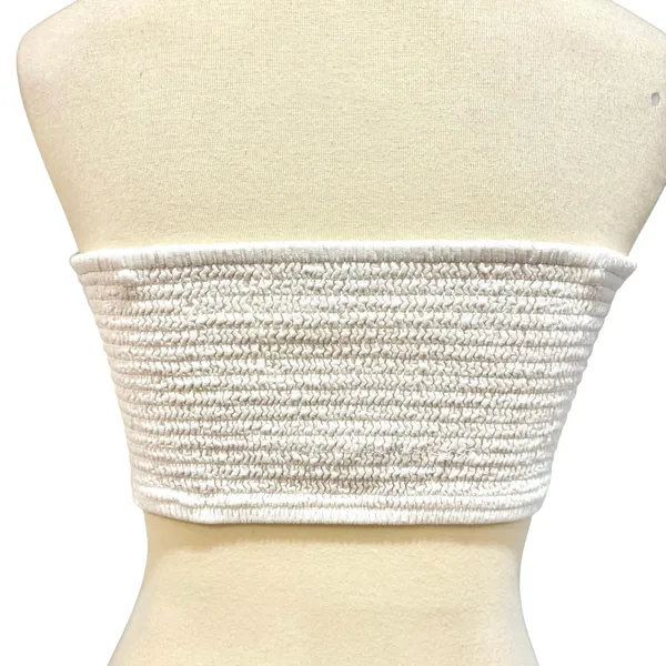 American Eagle Boho Cream Lace Crochet Strapless Bandeau Crop Top Festival Cottagecore Small - Image 4
