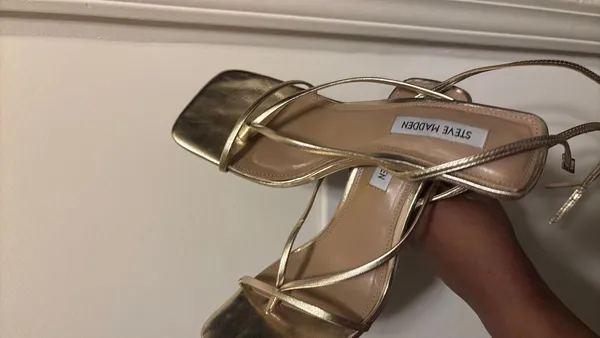 Sandals Steve Madden Gold Strappy Square Toe 👡 - Image 14