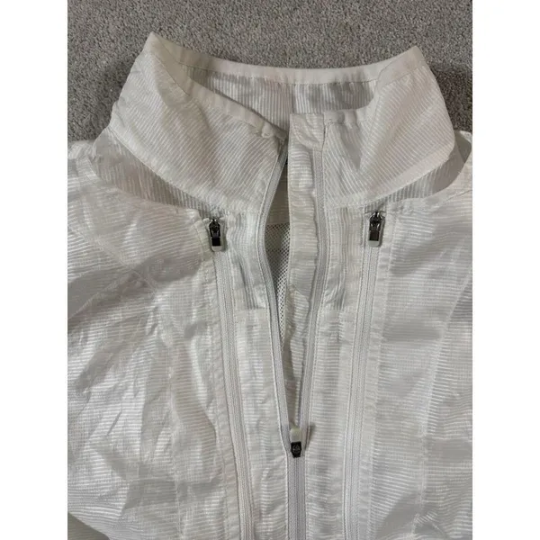 Athleta White Windbreaker 3-In-1 Vest Jacket Mesh‎ Combo Women's Size xS - Image 2