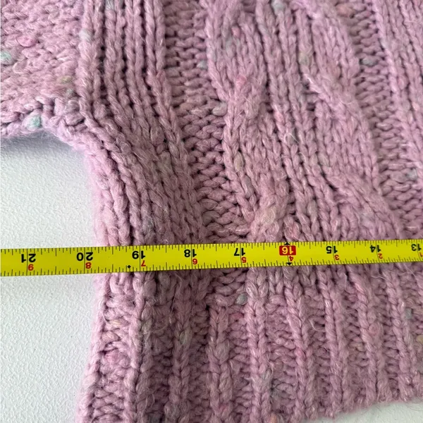 Urban Outfitters Crop Knit Buttoned Pink Size Medium Cardigan - Image 6
