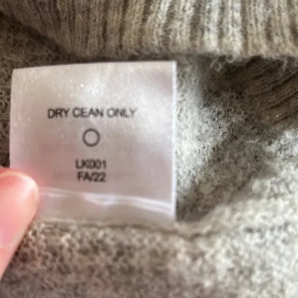 Quince Cream Crew Neck Sweater wool nylon and alpaca blend size Small - Image 6