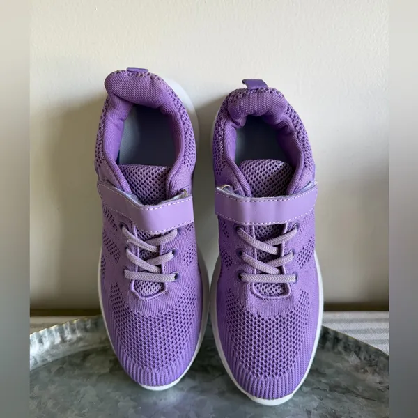 Women's Light Purple and White No Tie Shoe Size 38 aka 8 #260765 - Image 6