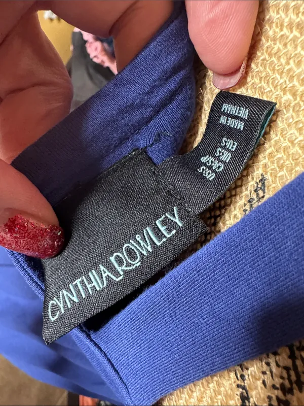 Cynthia Rowley Royal Blue Hi-Low Maxi Dress Criss Cross Back Small - Image 5
