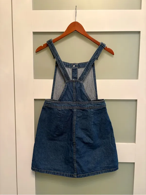 H&M Denim Overall Dress Size 6 - Image 6