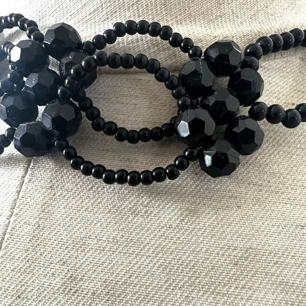 Cookie Lee black seed and beaded choker necklace - Image 7