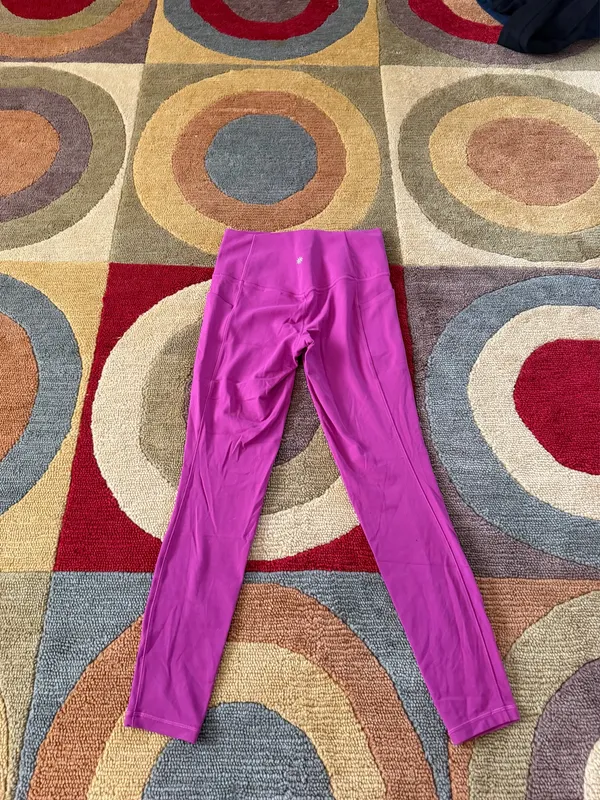 Athleta Salutation Stash Tight Leggings Pockets Magenta Fuchsia Women’s Small - Image 5