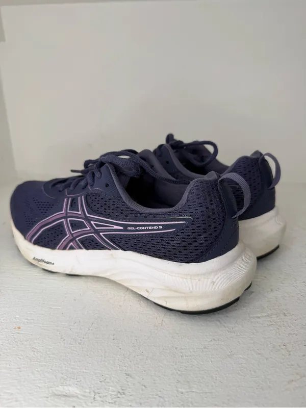 ASICS Women's Navy and Pink Athletic Running Shoes - Image 3