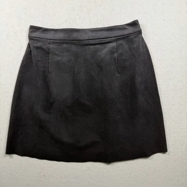 Wilfred Free Aritzia Gray Mini Skirt Size Large Elastic Waist Draped Skirt - Image 6
