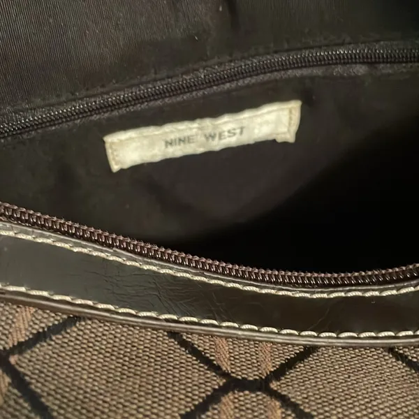 Nine West Brown Patterned Handbag - Image 6