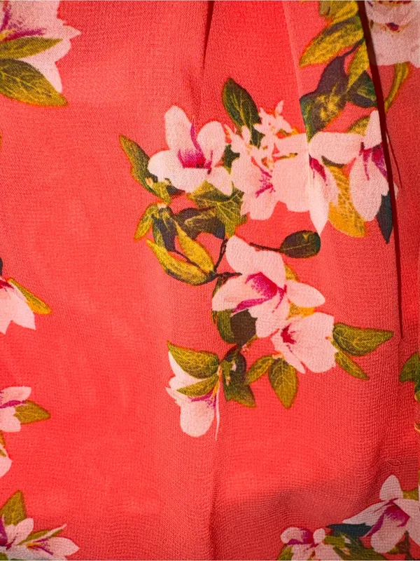 eva mendes for New York & Company Coral Pink Floral Halter Dress - Image 3
