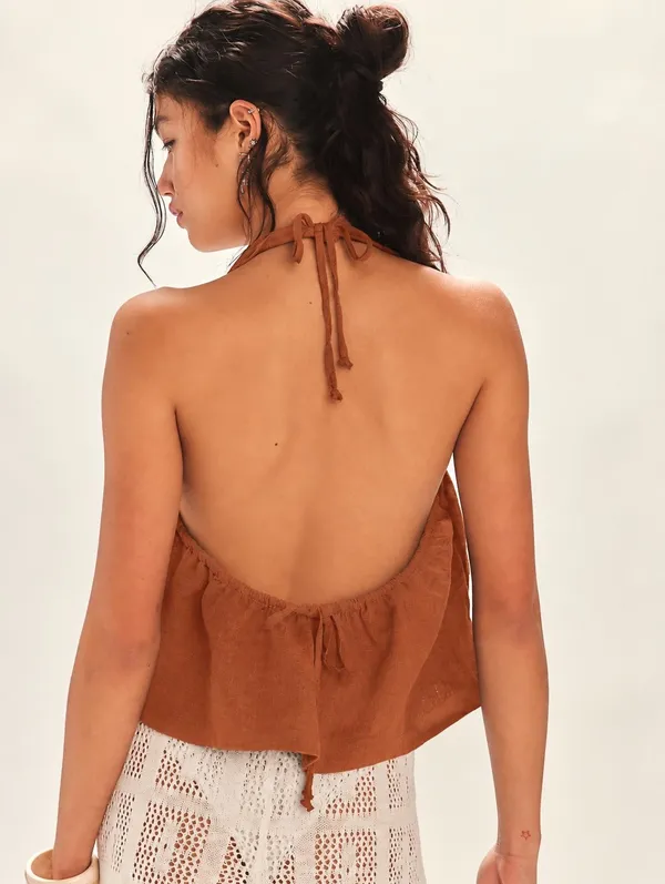 Free People Free-est Melted Away Cotton-Linen Top - Image 8