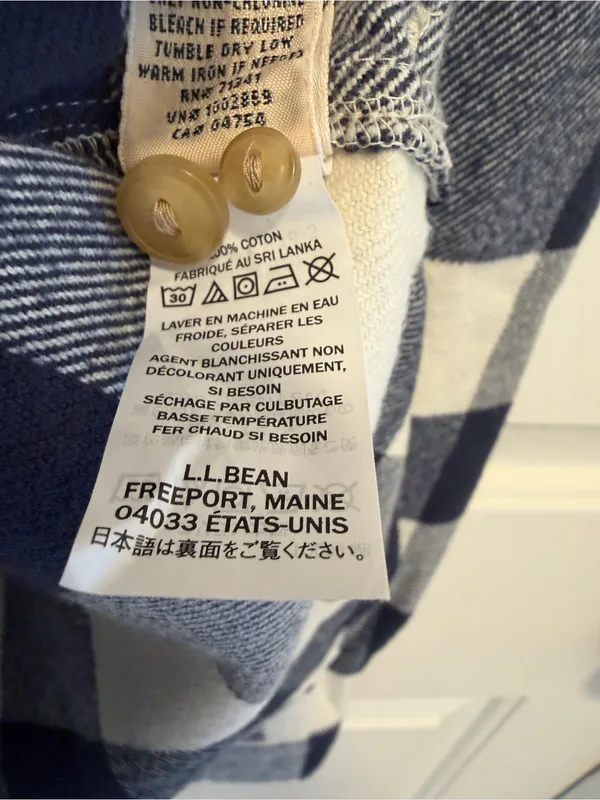 L.L. Bean 100% Cotton Soft Brushed Flannel Size Plaid Size Large - Image 6