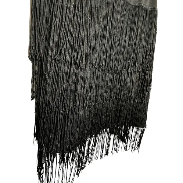 Forever‎ 21 Black Top With Layered Fringe - Image 4