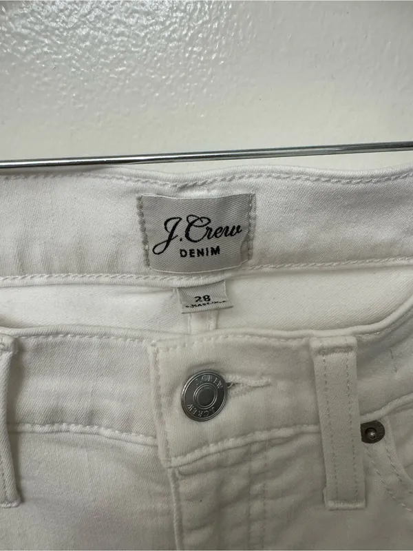 EUC J.Crew White 9" Mid-Rise Demi-Boot Crop Jean - Image 5
