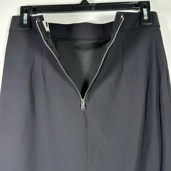 Ookie and Lala Black High Waist Pencil Skirt Front‎ Slit Midi Women's Medium - Image 9