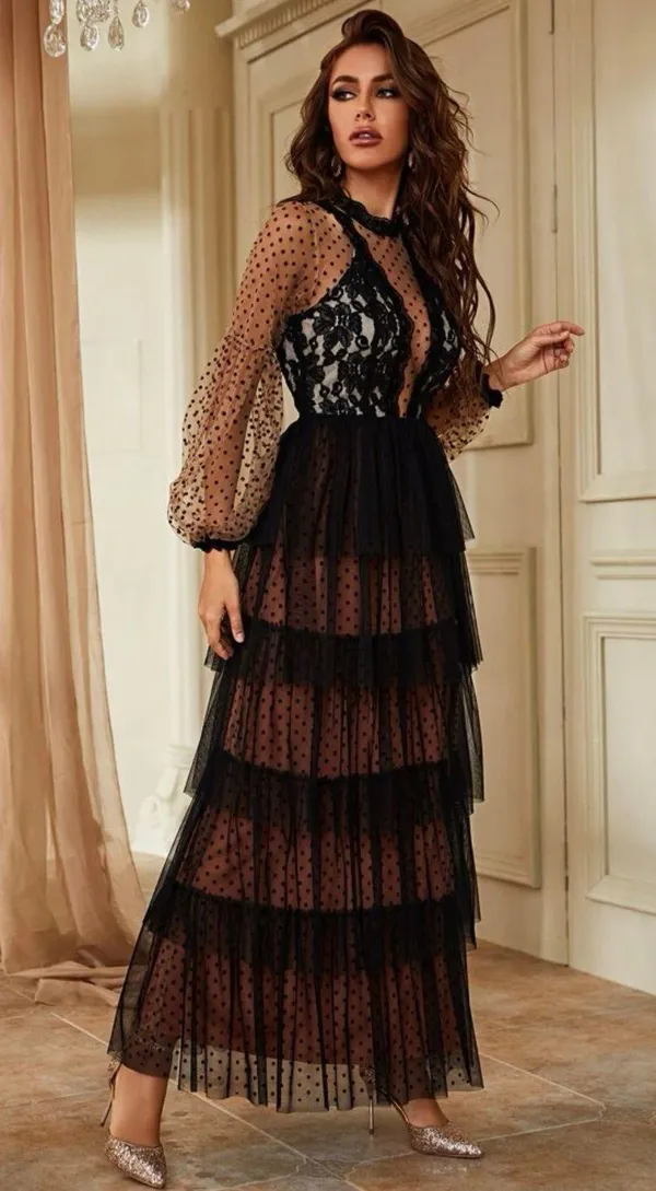 Boutique Black Dress - Image 3